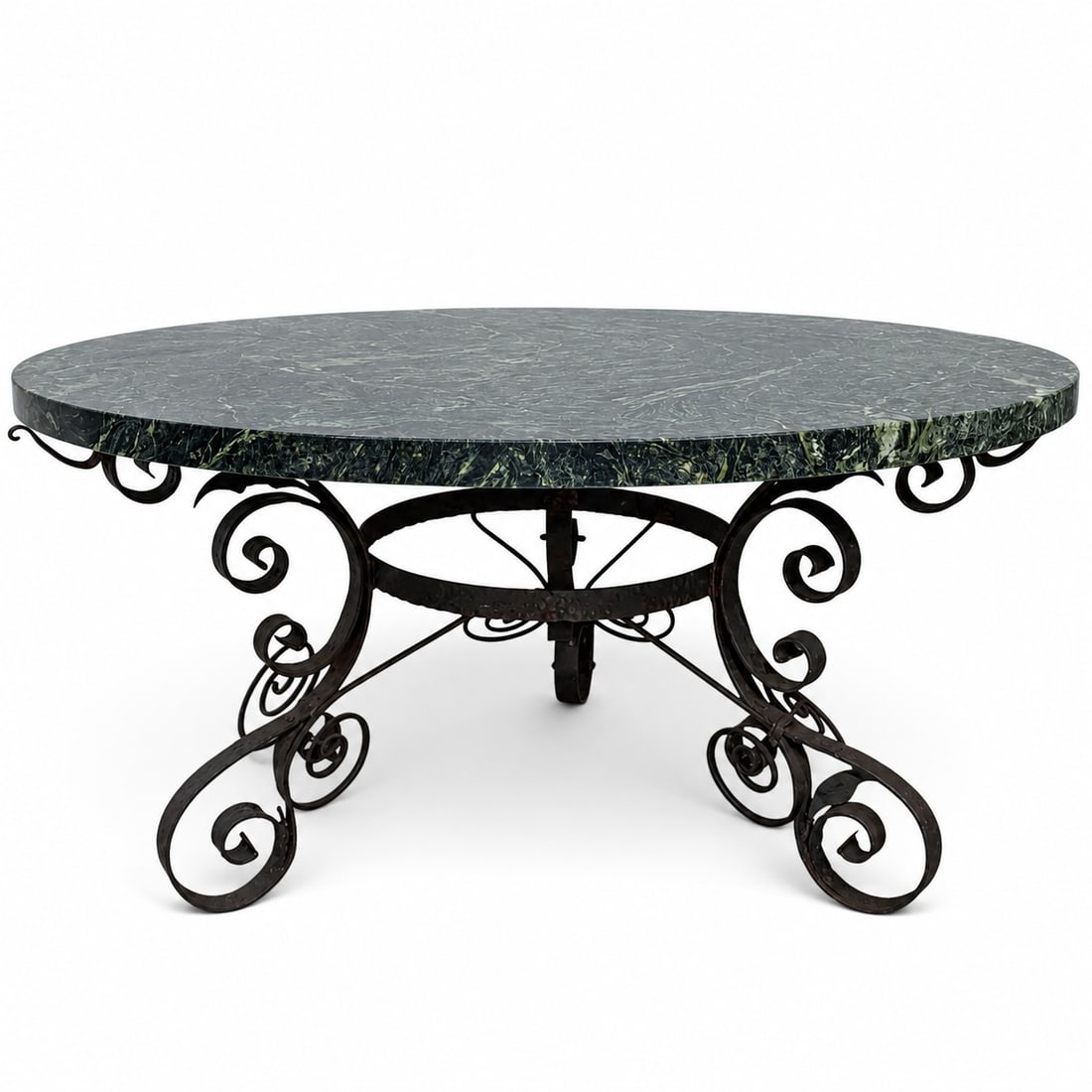 Antique Italian Renaissance Revival Wrought Iron & Granite Table (1 of 5)