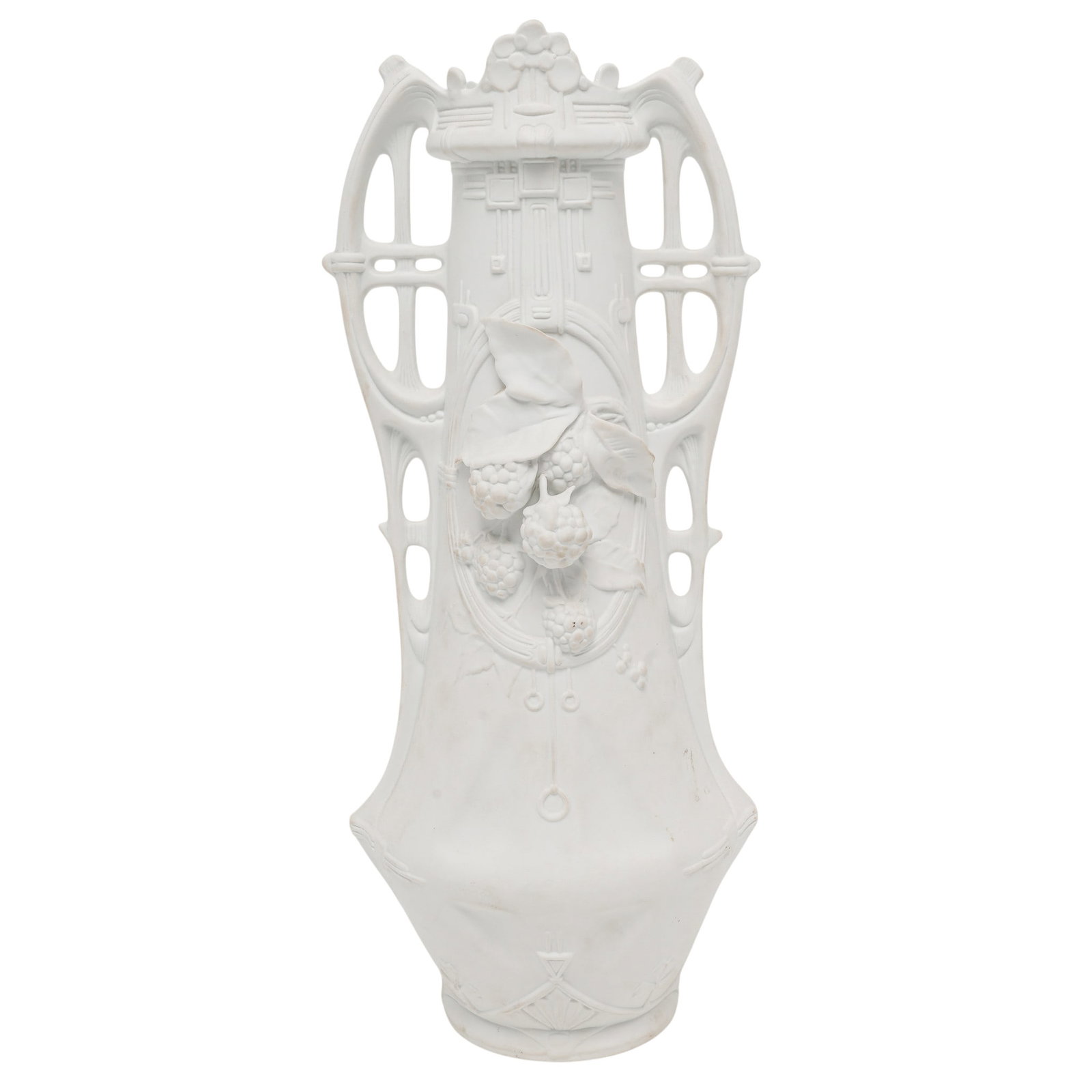 Art Nouveau Royal Dux Bohemian White Bisque Vase (1 of 7)