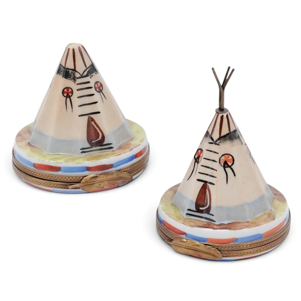 Limoges La Gloriette Porcelain Teepee Trinket Boxes (1 of 11)