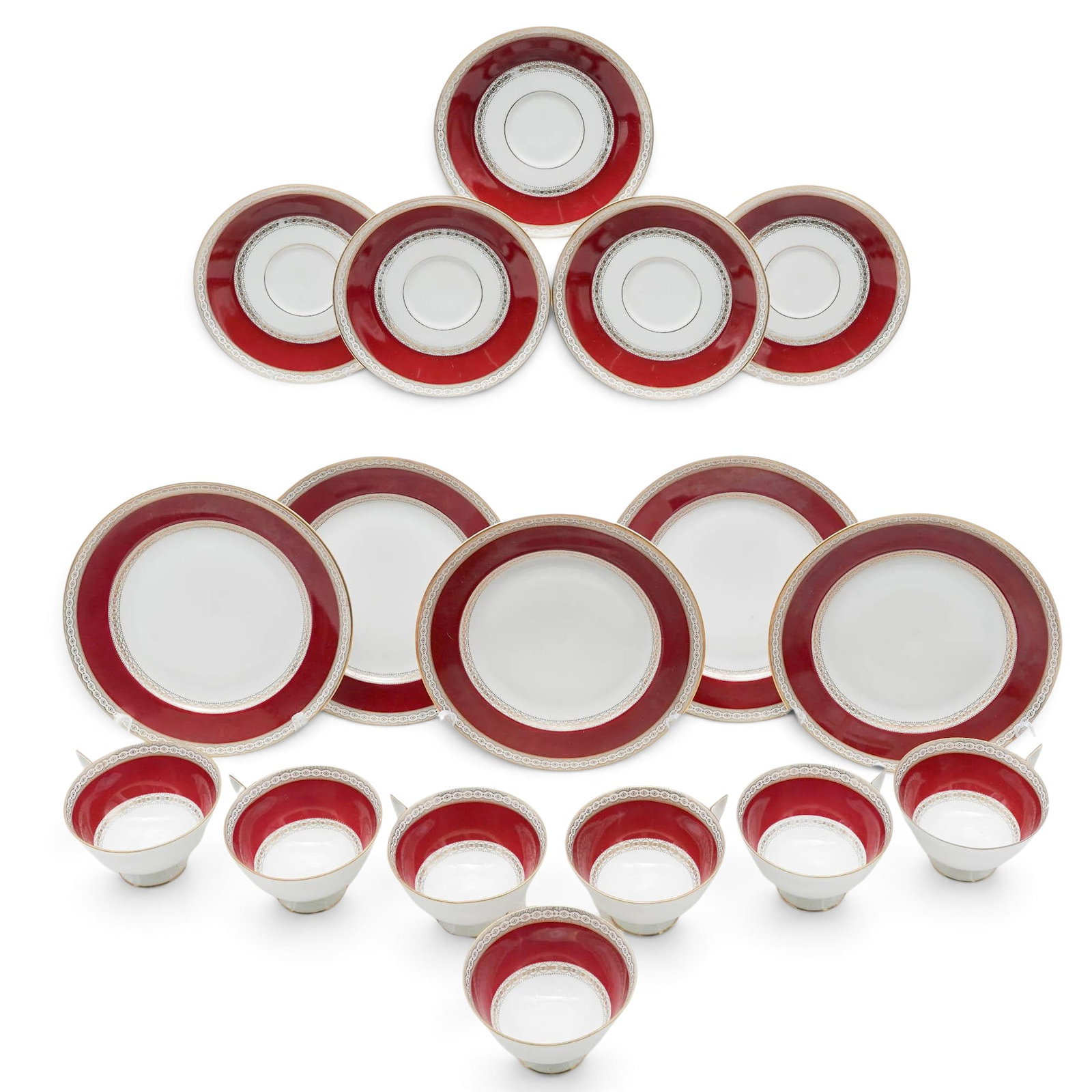 (33 pc) Royal Bayreuth C. Tupini Porcelain Set Tea Cups Saucers & Plates (1 of 16)