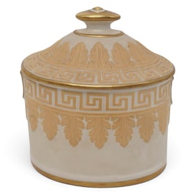 Italian Mottahedeh Design Jasperware Bisque Jar