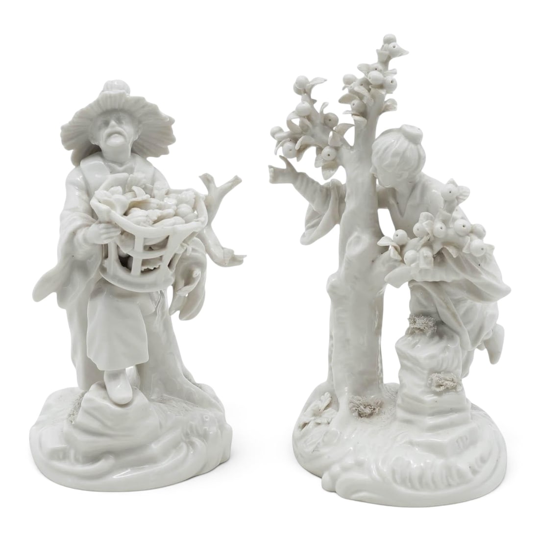(2 pc) Nymphenburg Blanc de Chine Porcelain Figurines (1 of 11)