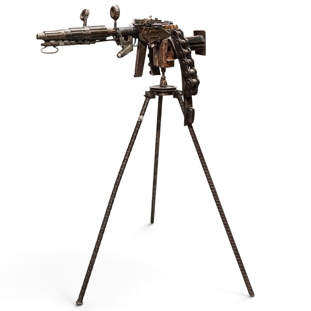 Modern Industrial Tripod Mounted Steampunk Machine Gun (1 of 9)