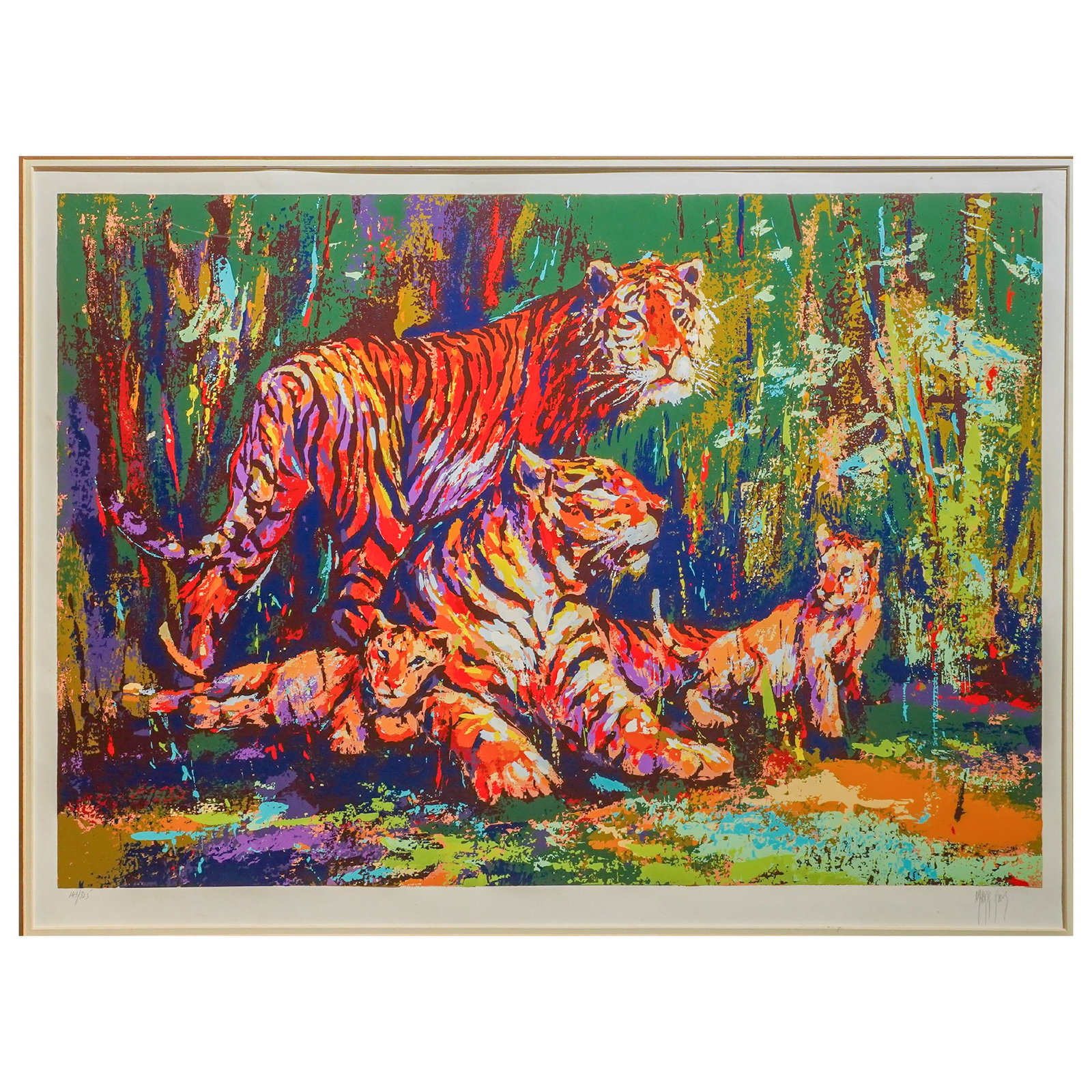 Mark King (1931-2014, English) Bengal Tiger Family Serigraph (1 of 8)