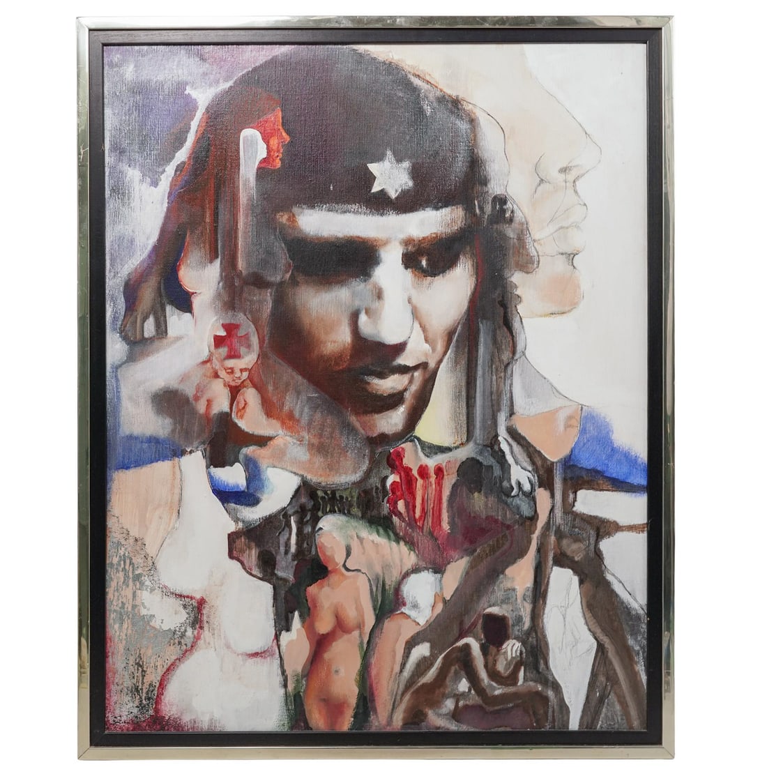 Signed Mixed Media Painting of Che Guevara (1 of 7)