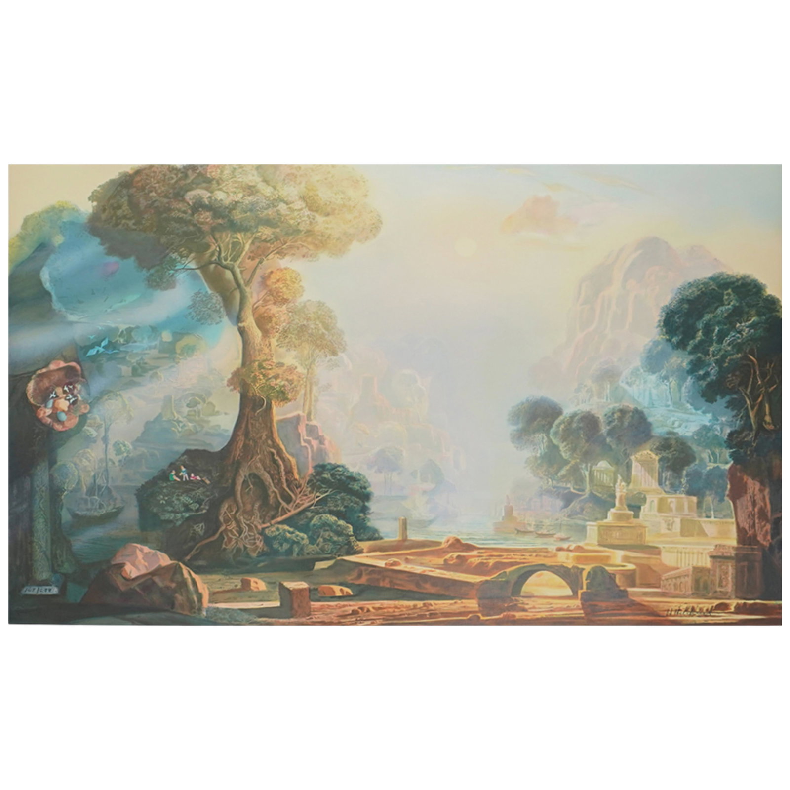 Harold Hitchcock (English, 1914-2009) "Plains Of Jupiter" Lithograph (1 of 6)