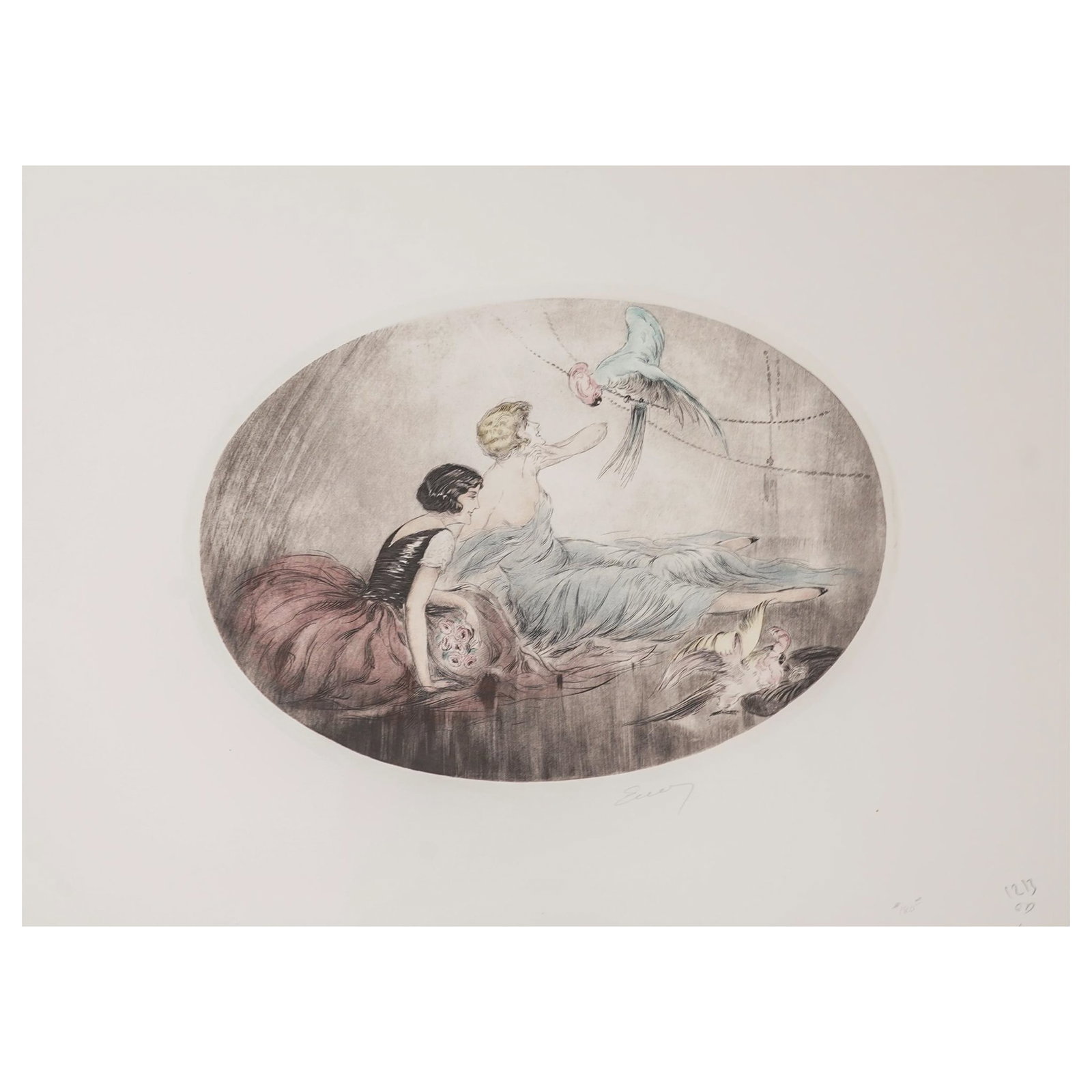 After Etienne Drian (French, 1885) Art Deco Color Engraving (1 of 4)