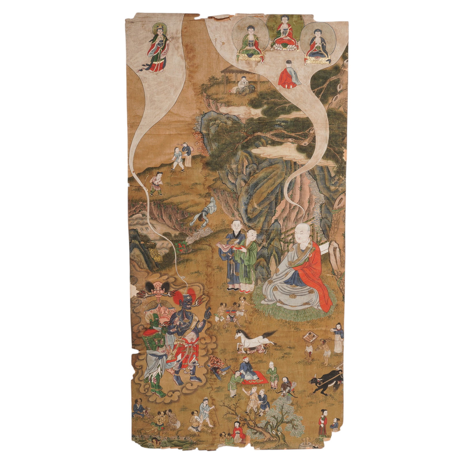 Antique Buddhist Luohan Arhat Scroll (1 of 10)