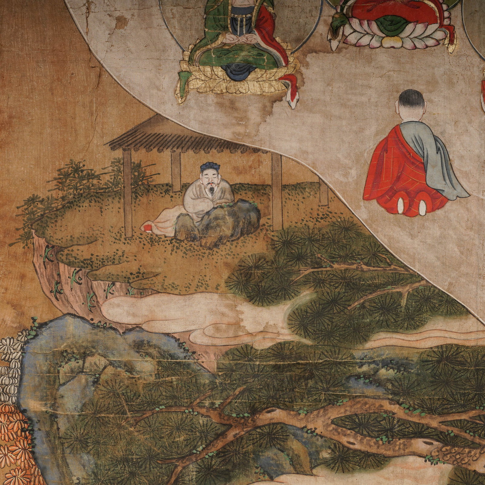 Antique Buddhist Luohan Arhat Scroll - 6