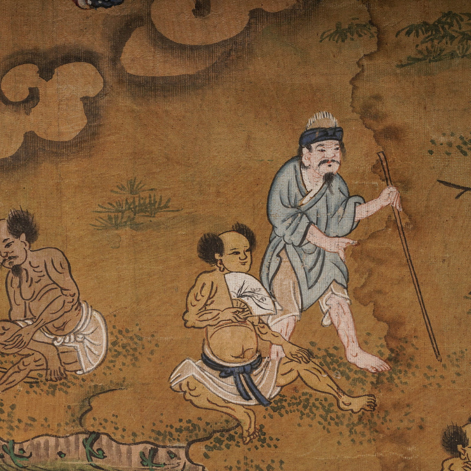 Antique Buddhist Luohan Arhat Scroll - 7