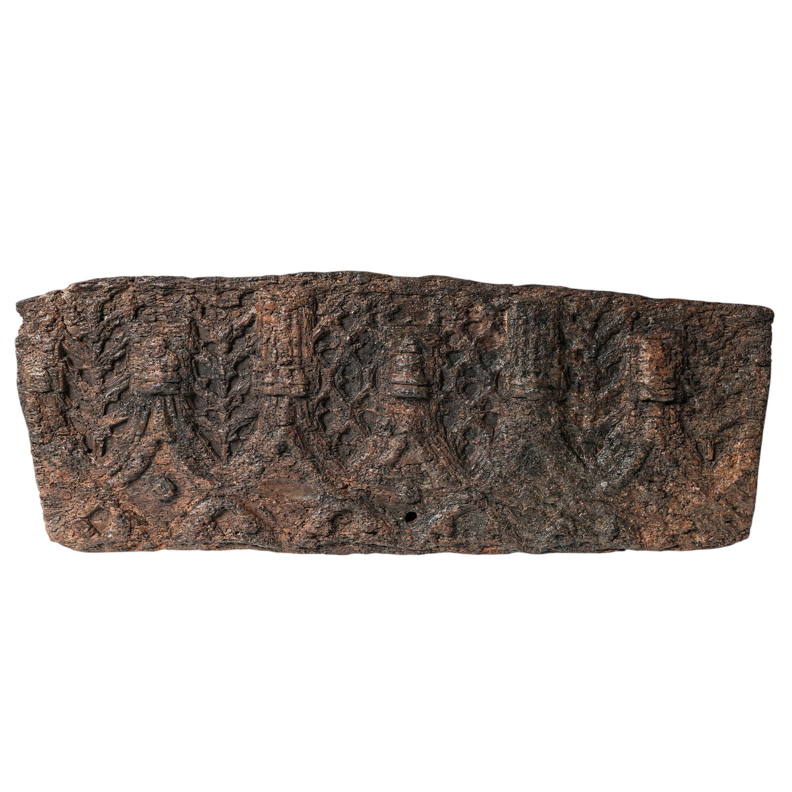 Southeast Asian Buddhist Carved Wooden Panel: Southeast Asian Buddhist Carved Wooden Panel 18th - 19th Cent, Southeast Asian Rectangular hand carved wooden panel in relief, hand carved in Southeast Asia, potentially Indonesia. Private Estate New