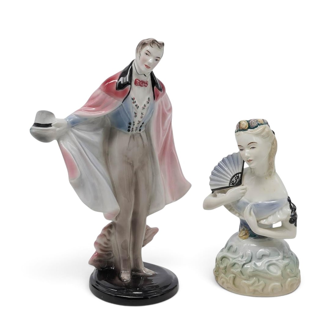 (2 pc) Antique Goldscheider Porcelain Figurines (1 of 10)
