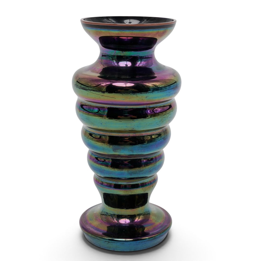 Vintage Czech Iridescent Glass Vase (1 of 5)