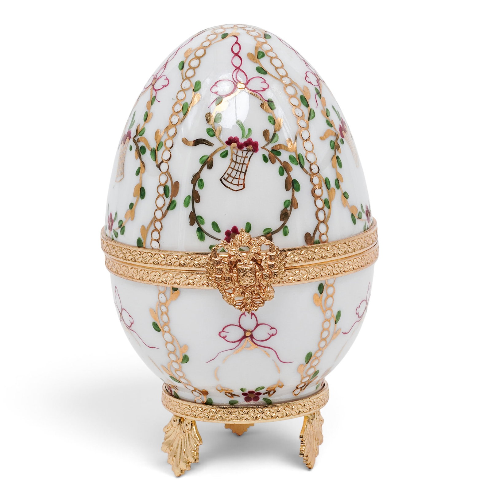 Limoges X Faberge After"Imperial Gatchina Palace" Porcelain Egg Trinket Box (1 of 10)