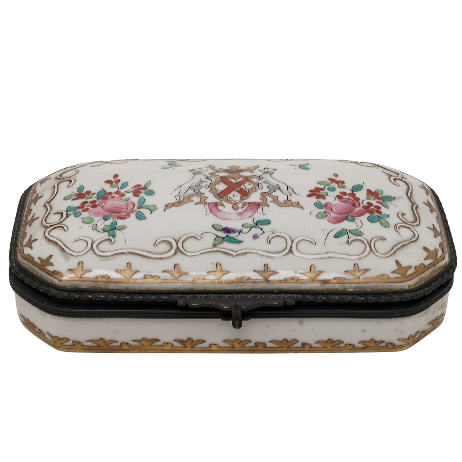 Porcelaine de Paris France Porcelain & Bronze Hinged Box (1 of 6)