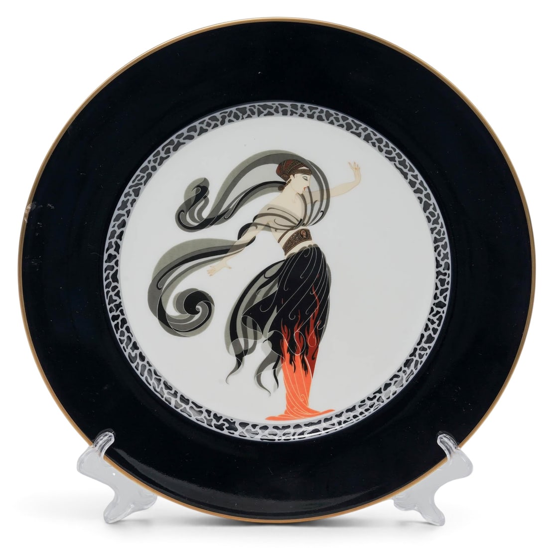 Erte x Mikasa 'Flames D'Amour' Bone China Plate (1 of 4)
