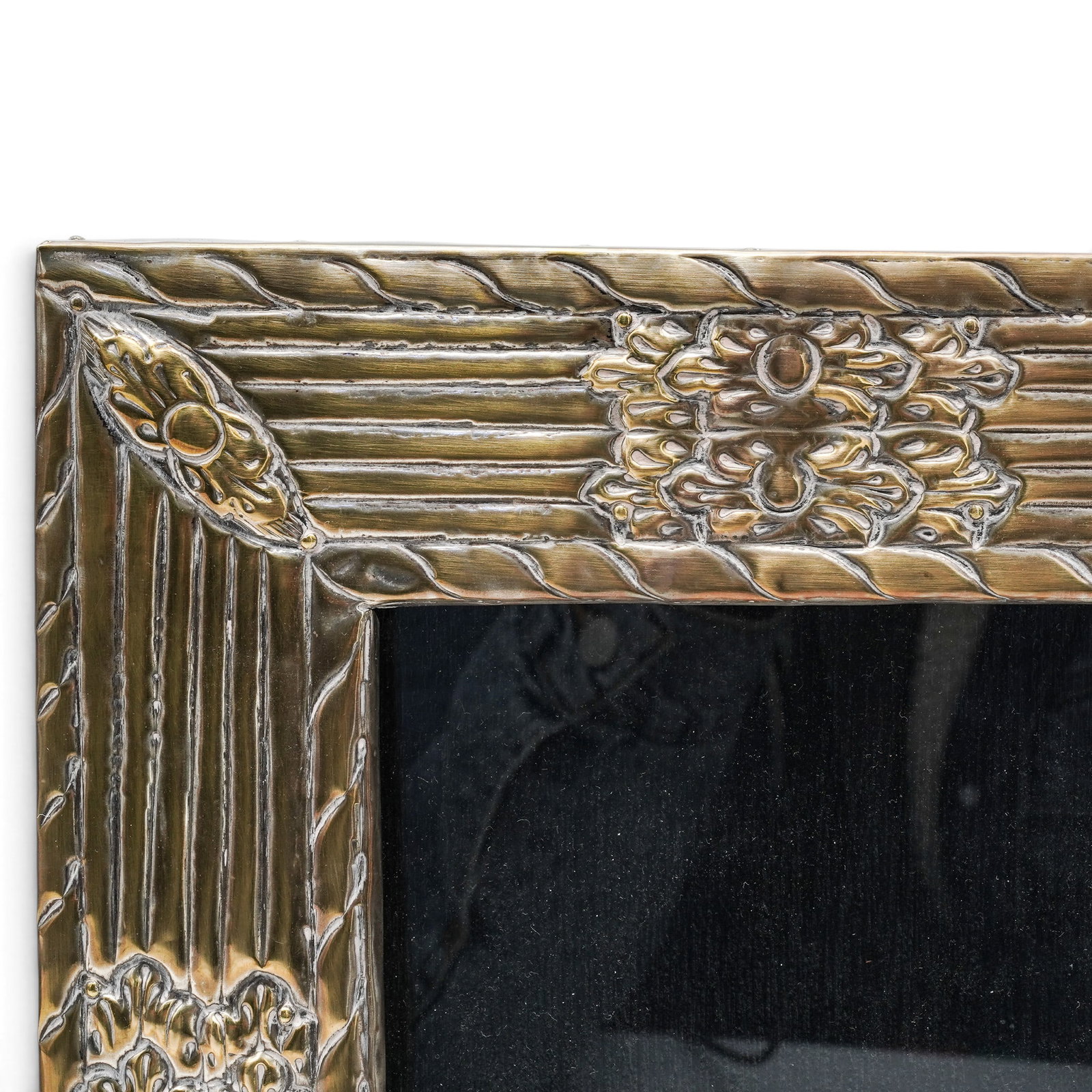 (2 pc) Brass Repousse Picture Frames - 5