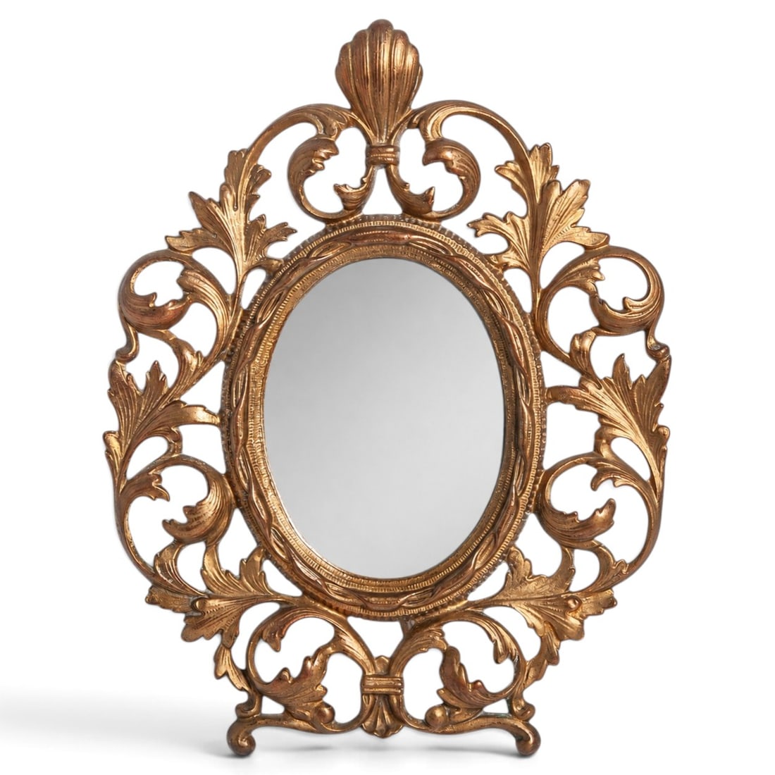 Vintage Hollywood Regency Bronze Mirror (1 of 7)