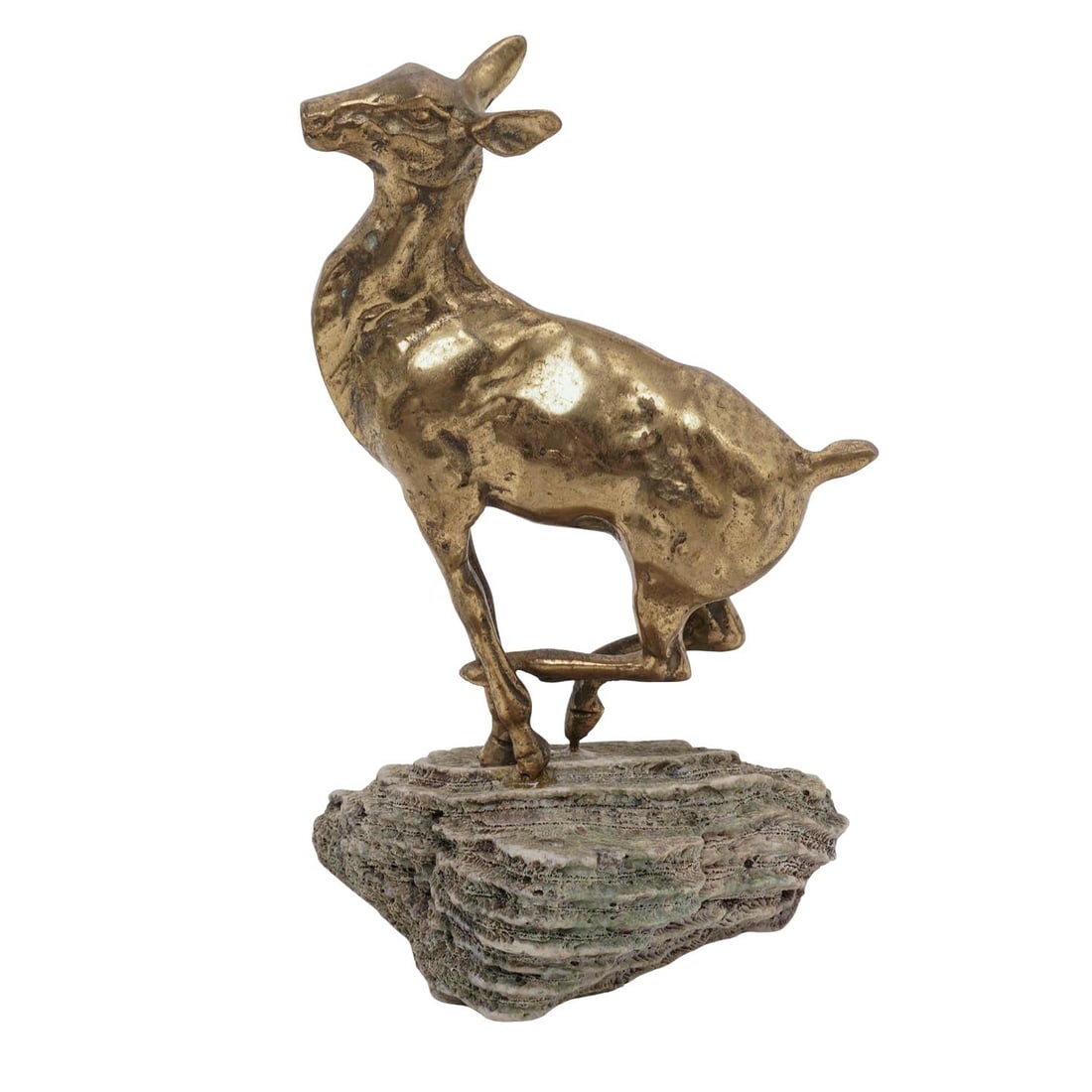 Vintage Solid Brass Deer Figurine - 3