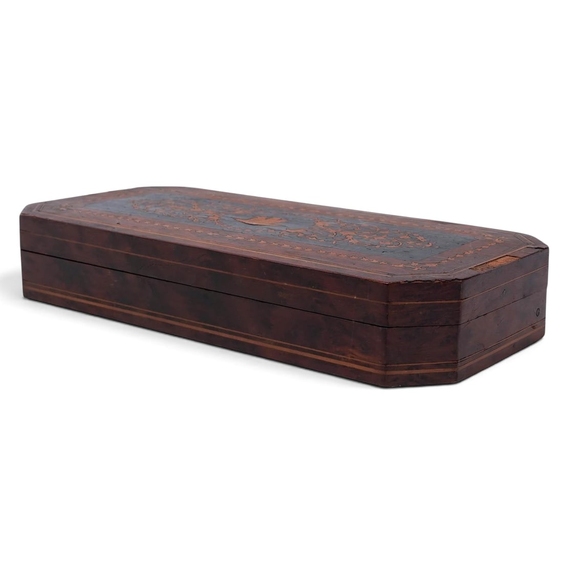 Antique French Napoleon III-Style Wood Glove Box (1 of 10)