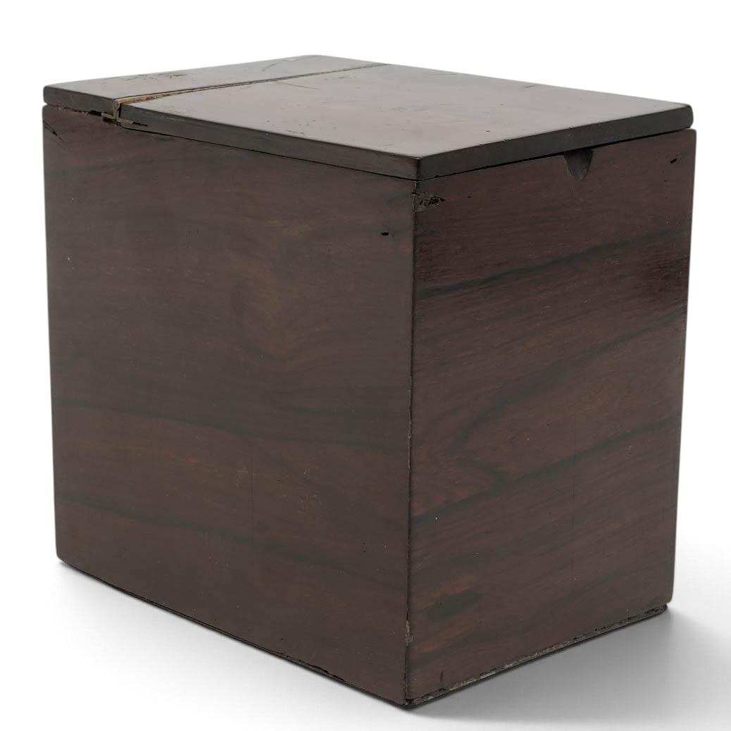 Antique Lined Rosewood Box (1 of 5)