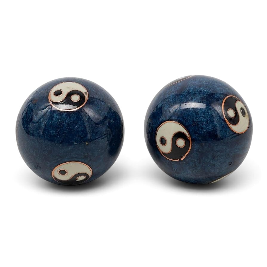 Pair Chinese Blue Baoding Balls - 2