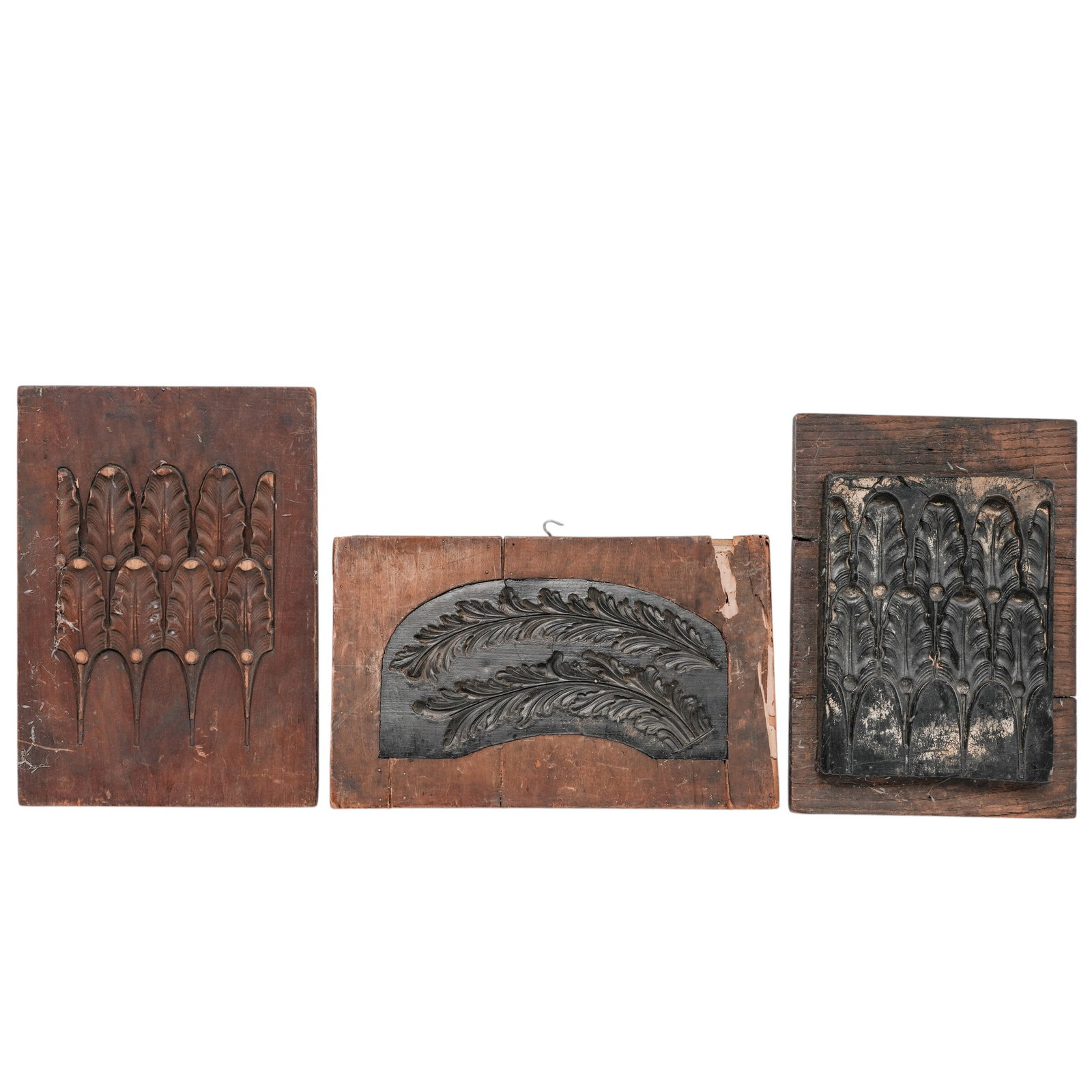 (3 pc) Antique Wood Printing Blocks (1 of 2)