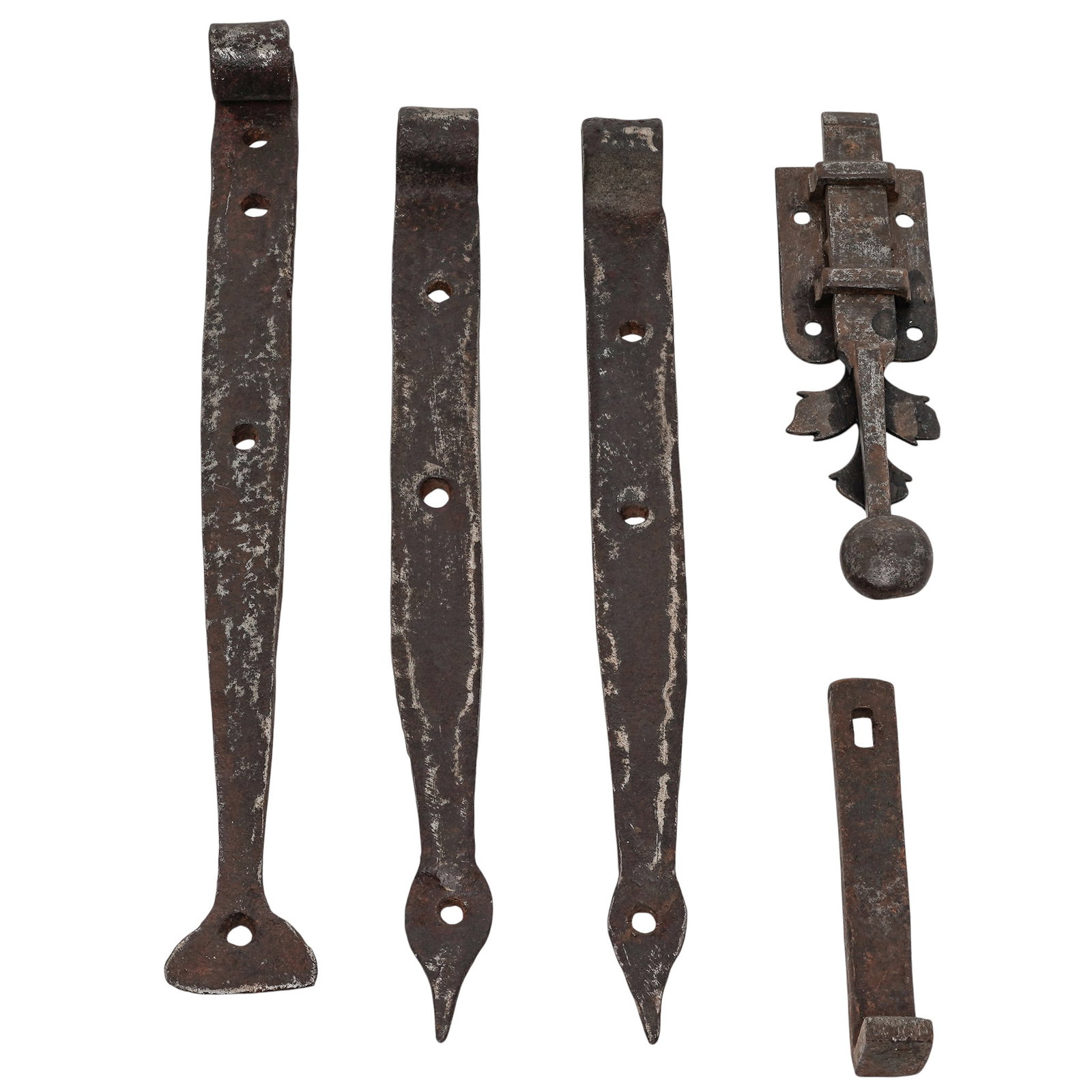 (5 pc) Antique Iron Barn Door Hinges (1 of 7)
