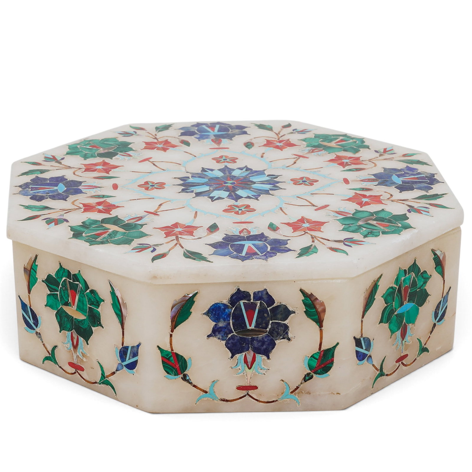 C.C.I.C Indian Marble Inlay Trinket Box - 2