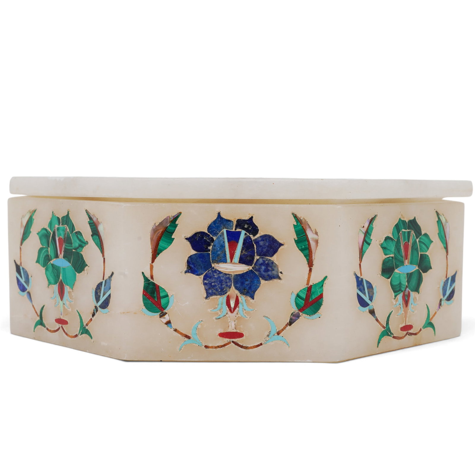 C.C.I.C Indian Marble Inlay Trinket Box - 5