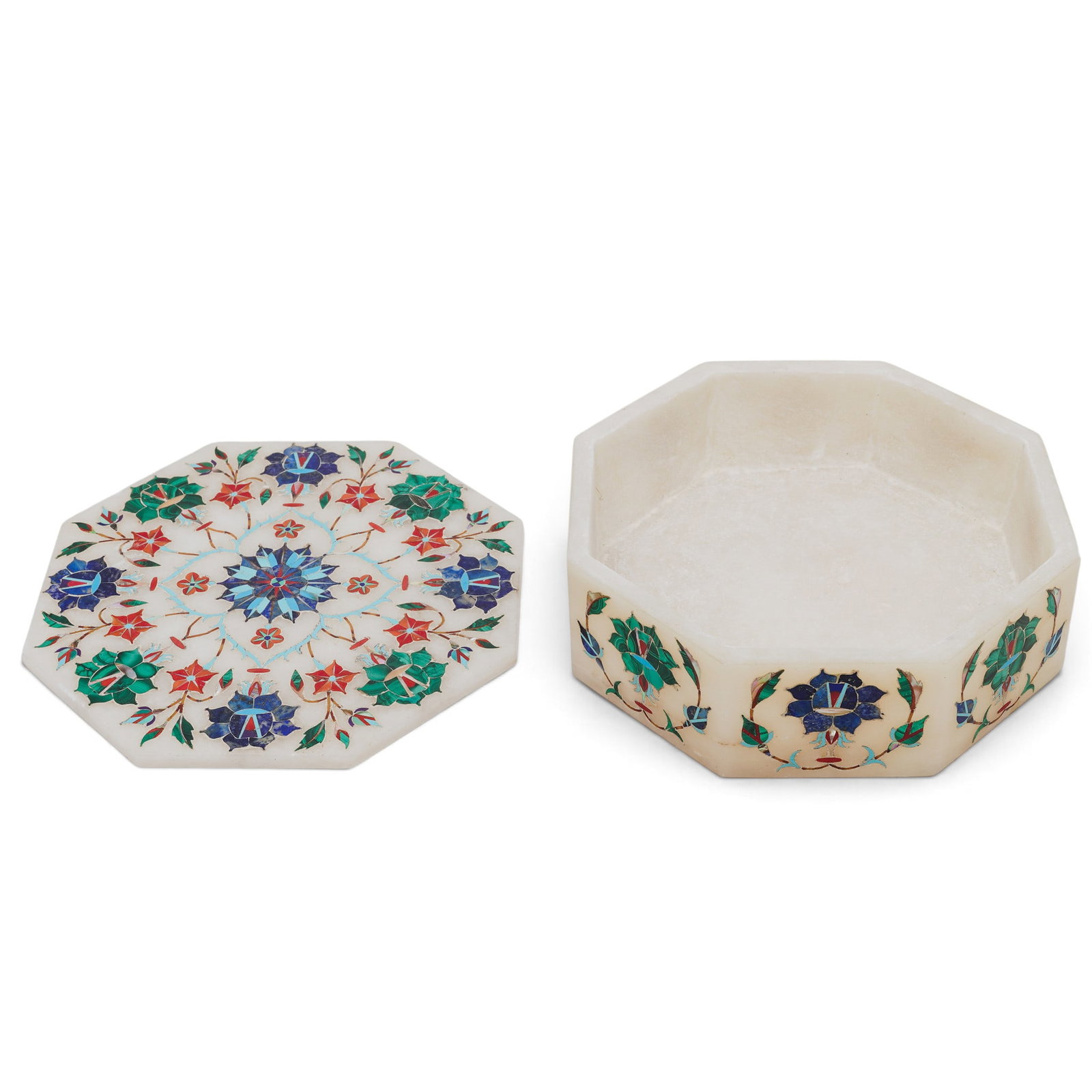 C.C.I.C Indian Marble Inlay Trinket Box - 6