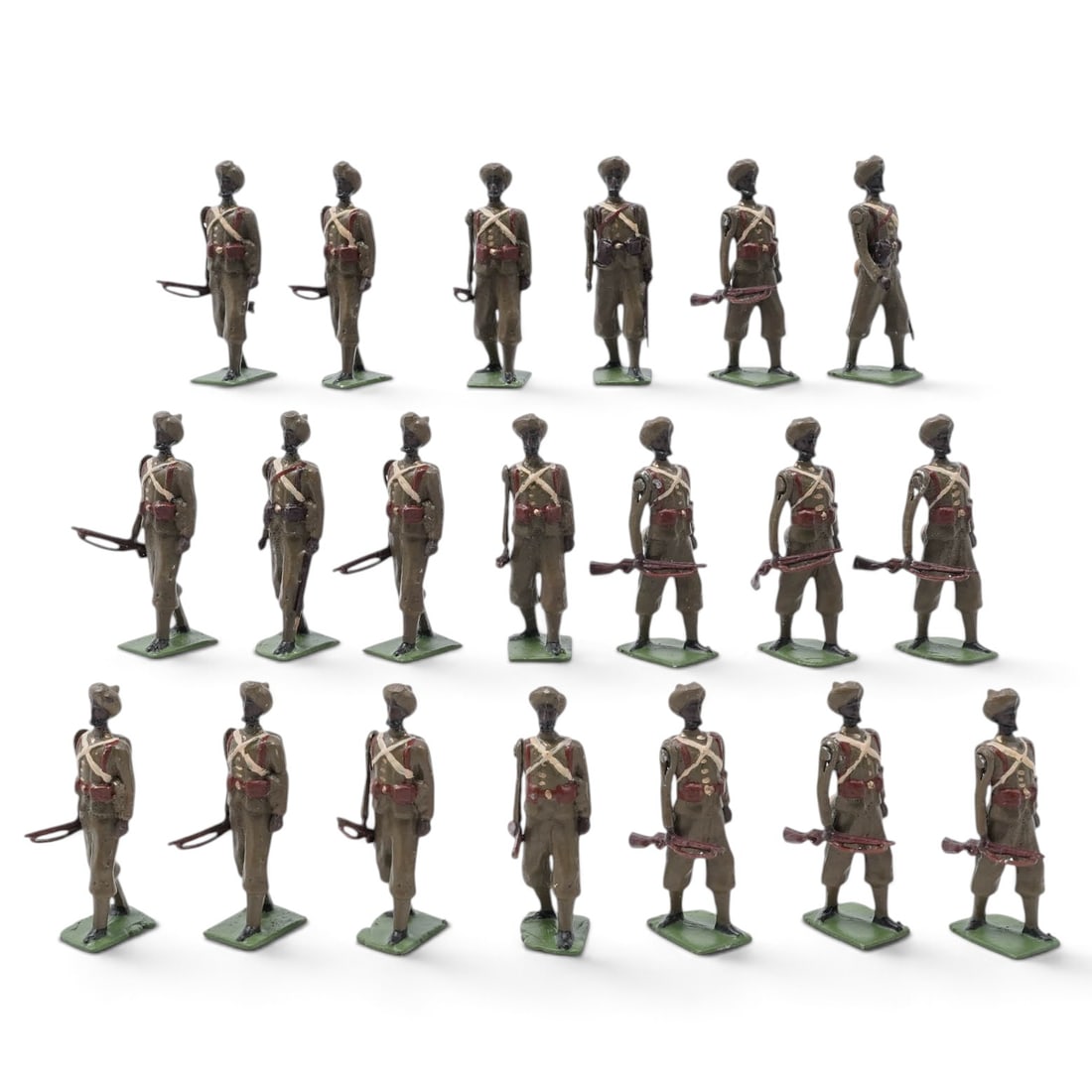 (20 pc) Grouping of W. Britains Indian Kasmir Infantry Soldier Figurines (1 of 6)