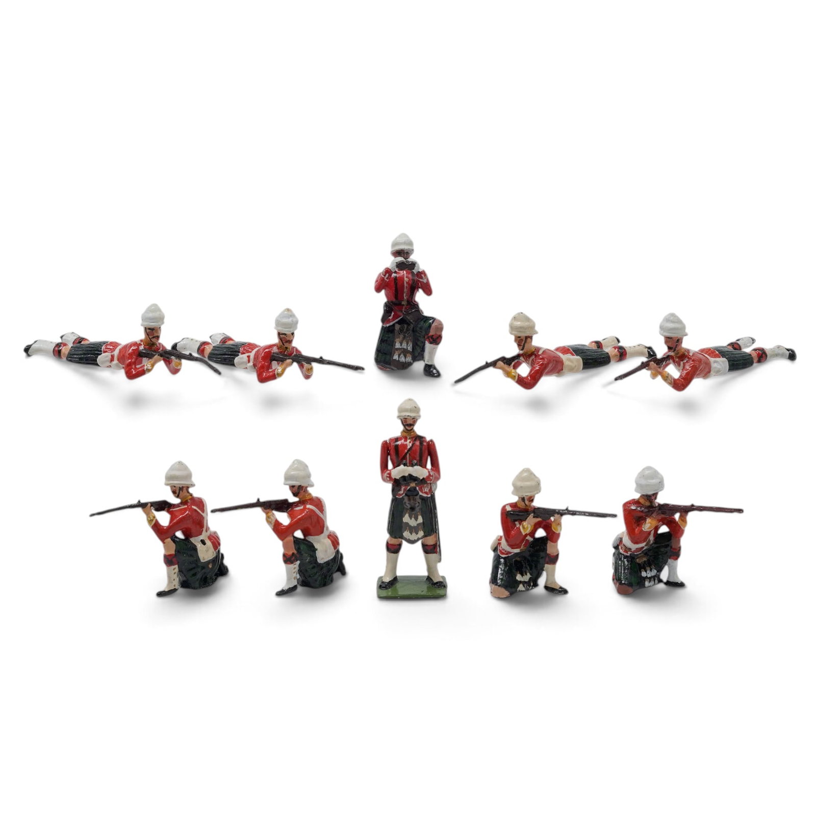 (10 pc) W. Britains Queen's Own Cameron Highlanders Soldier Figurines (1 of 6)