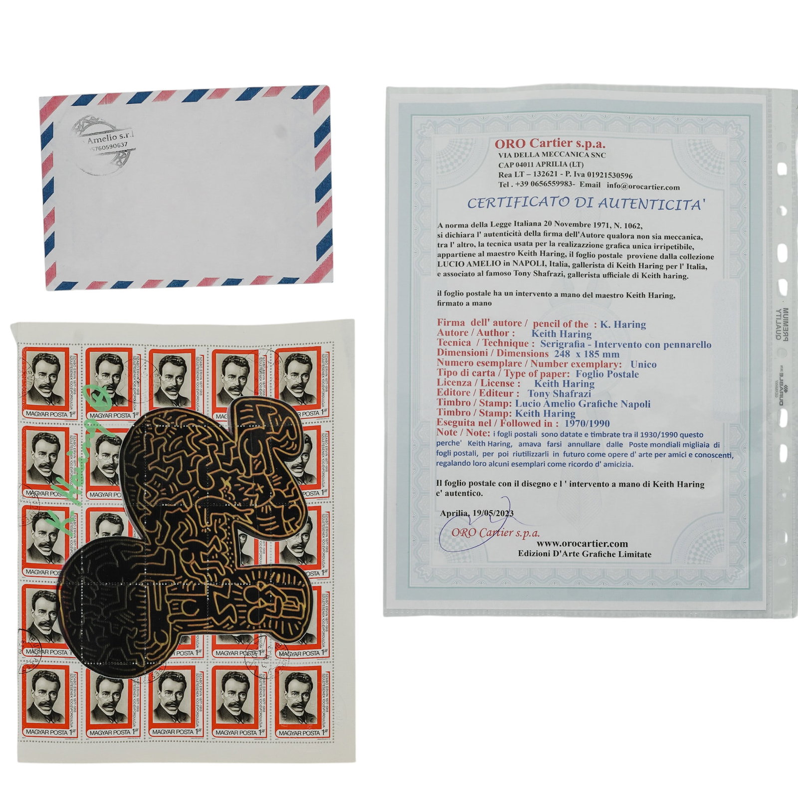 After Keith Haring on Hungarian Postage Stamps Serigraph (1 of 5)