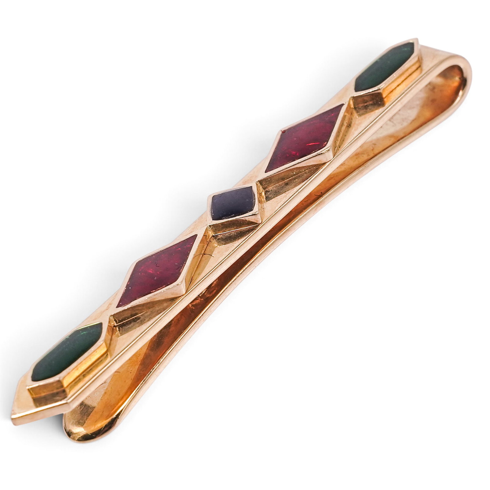 Boucheron 18K Gold & Enamel Tie Bar