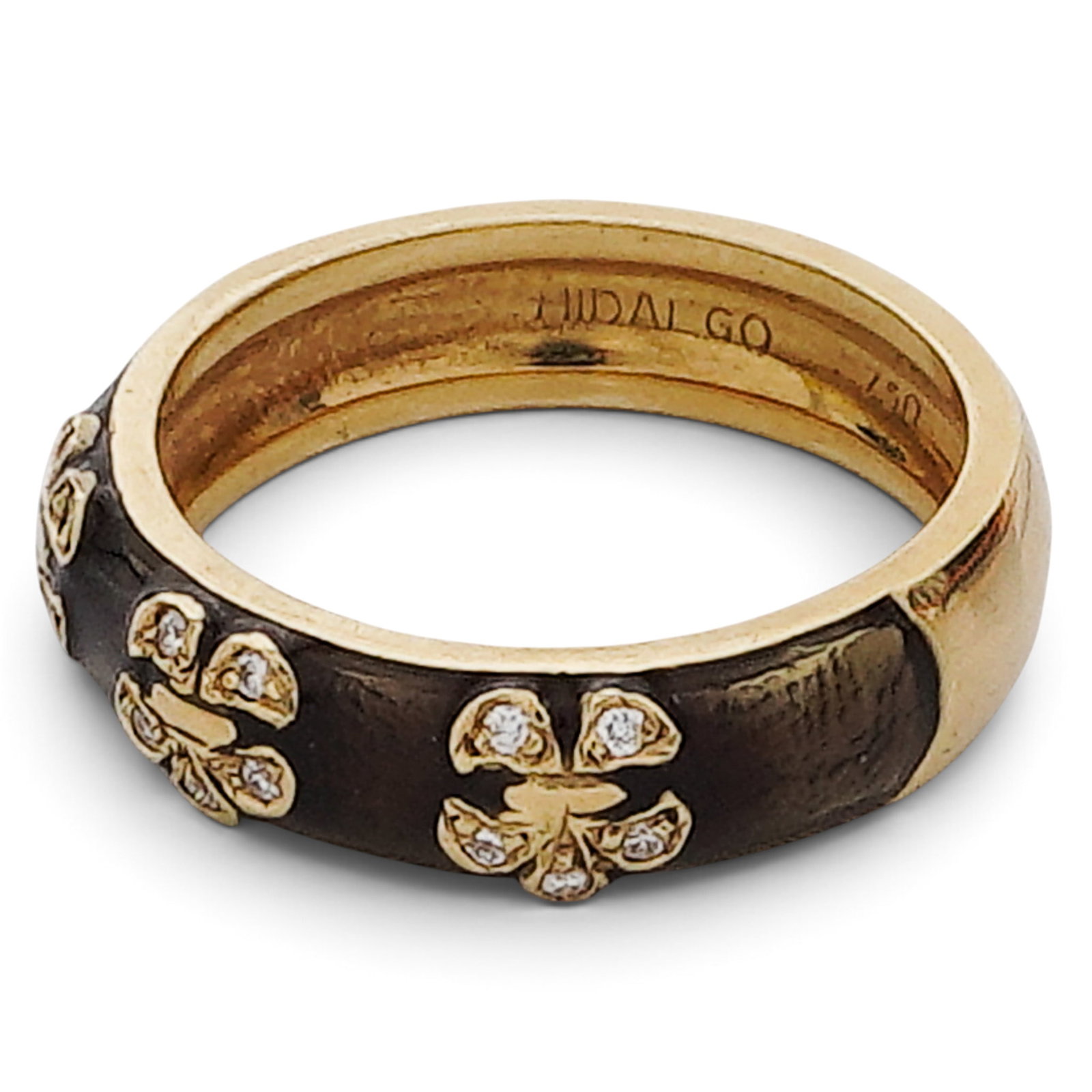 Hidalgo 18K Gold Diamond & Enamel Fleur-de-Lis Band (1 of 6)