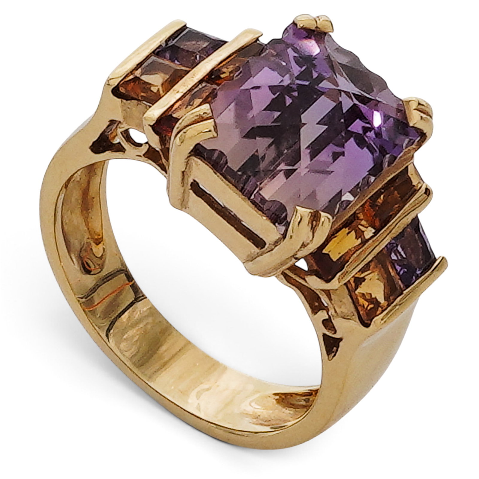 18k Gold Ametrine Ring - 5