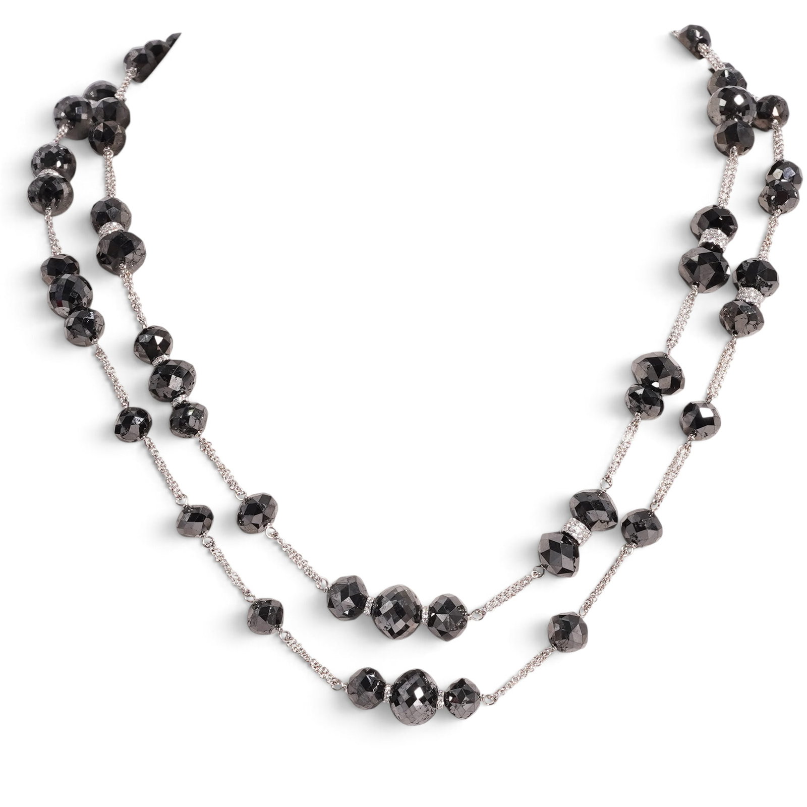 Martin Katz 18K Gold Diamond & Black Diamond Necklace (1 of 5)