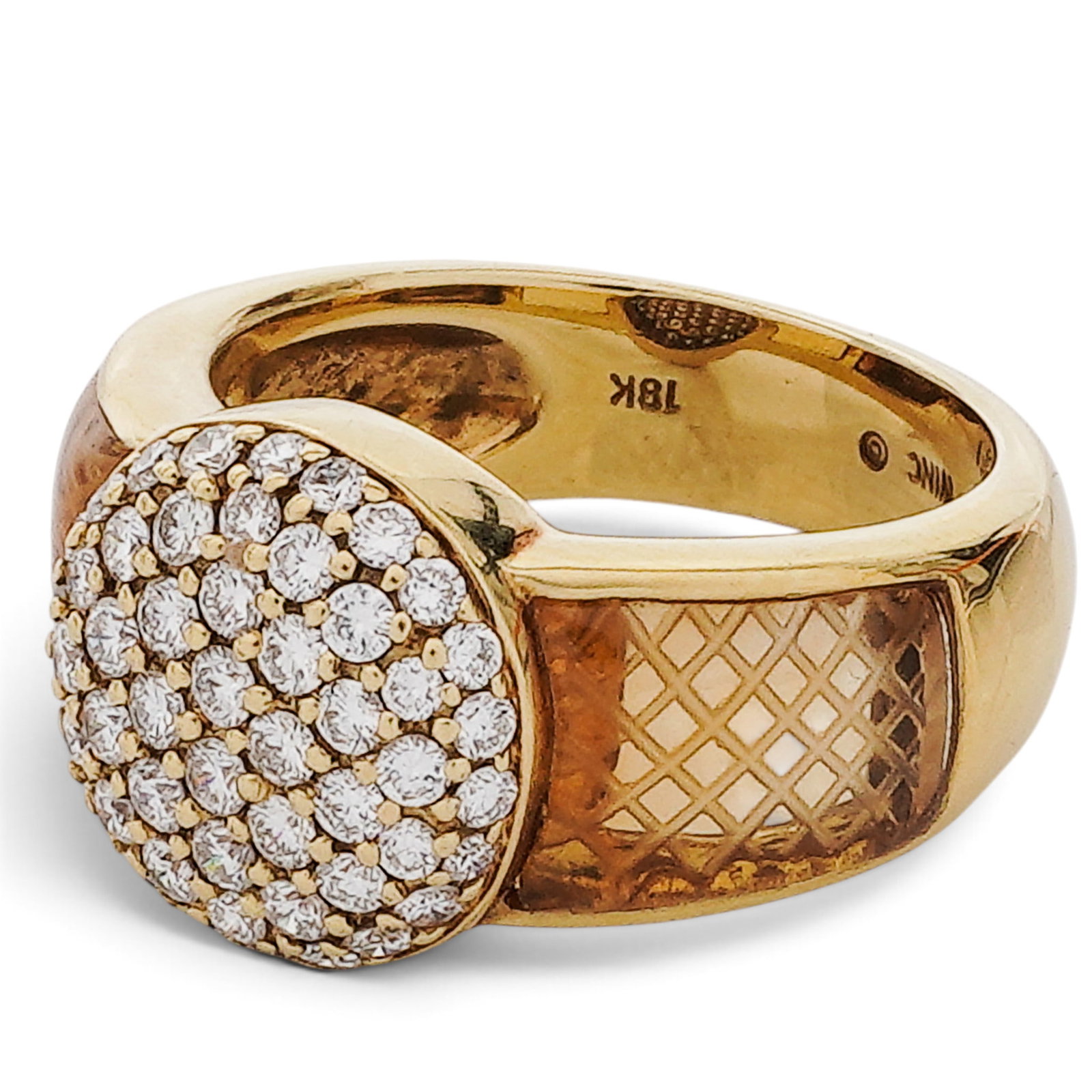 Robert Wander 18K Gold Citrine & Diamond Dome Ring (1 of 8)