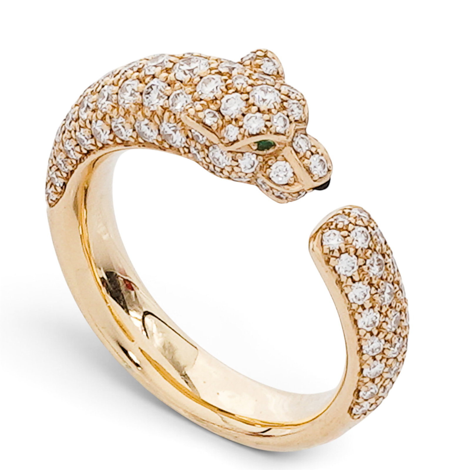 Cartier "Panthere de Cartier" 18k Gold and Diamond Ring (1 of 8)