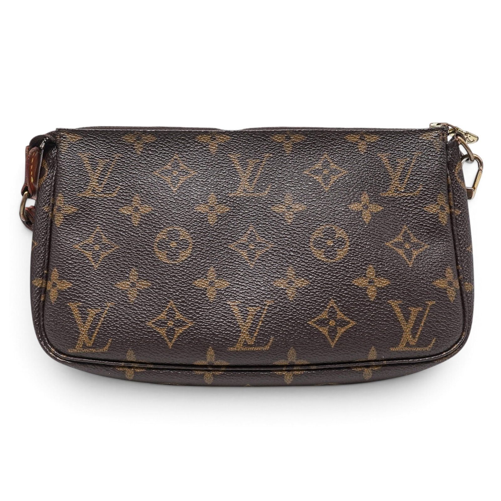 Louis Vuitton Monogram Pochette Accessories: Louis Vuitton Monogram Pochette Accessories 2001, France Louis Vuitton Monogram Pochette Accessories. Iconic Monogram canvas with a compact, versatile design. Retail Cost: $1,710 8.75" L x 5" H x