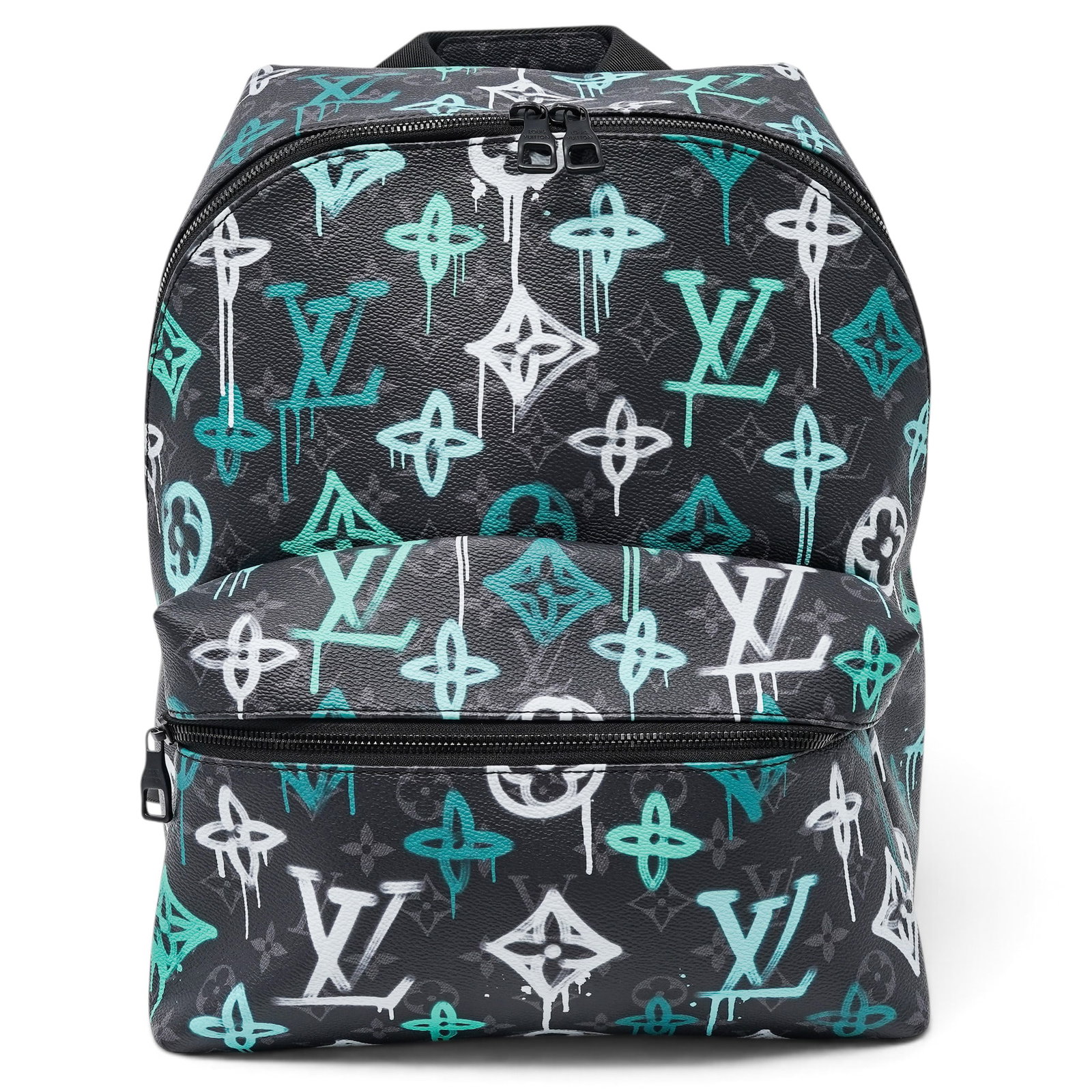 Louis Vuitton "Discovery" Backpack Grafitti Monogram Eclispe: Louis Vuitton "Discovery" Backpack Grafitti Monogram Eclispe 2022, France Louis Vuitton “Discovery” Backpack featuring Graffiti Monogram Eclipse canvas, silver-tone hardware, and adjustable