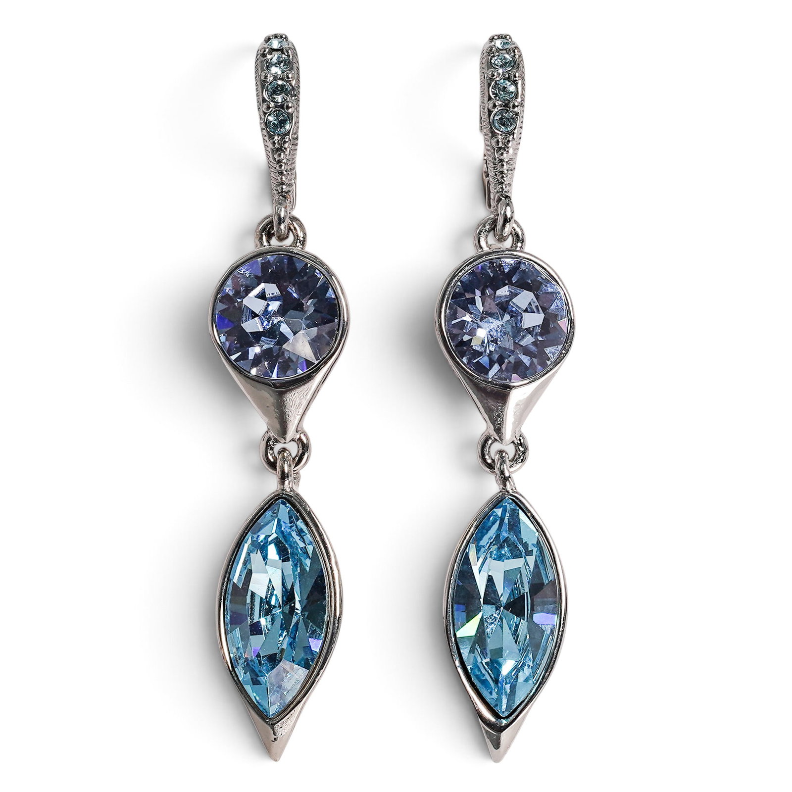 Givenchy Silver-Tone Blue Stone Drop Earrings (1 of 4)