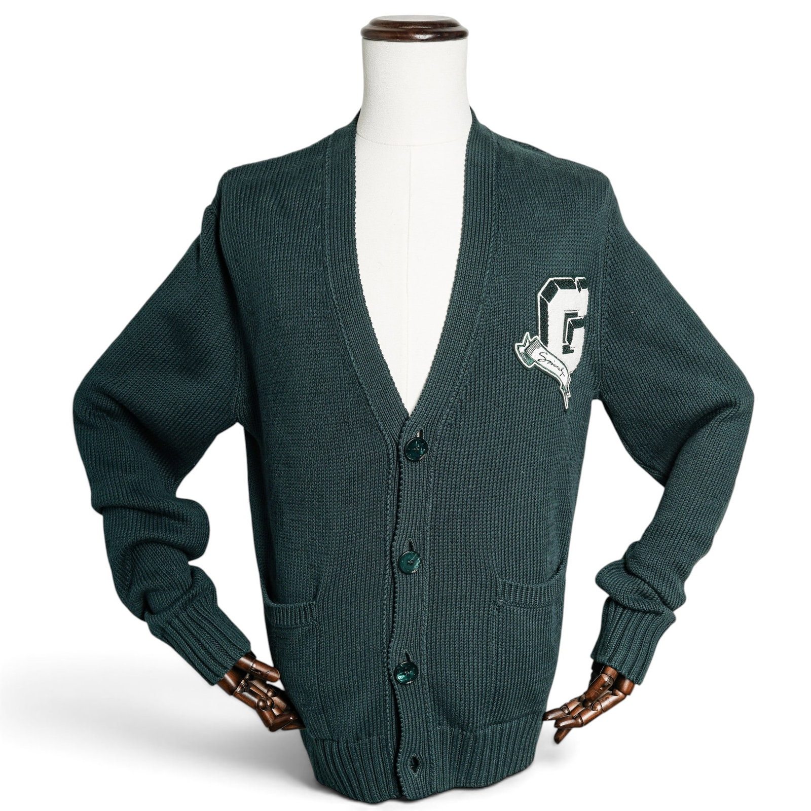 Givenchy Green G Logo Cotton Cardigan