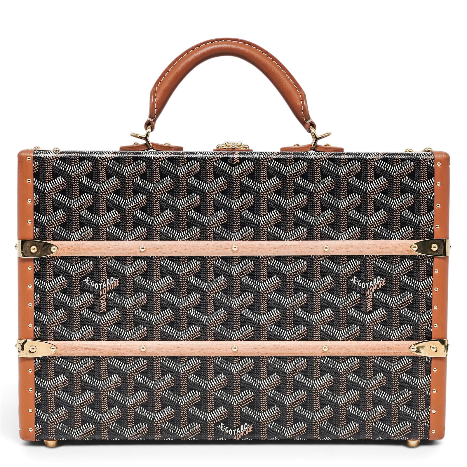 Goyard "Grand Hotel Trunk" Bag Black/Tan (1 of 12)