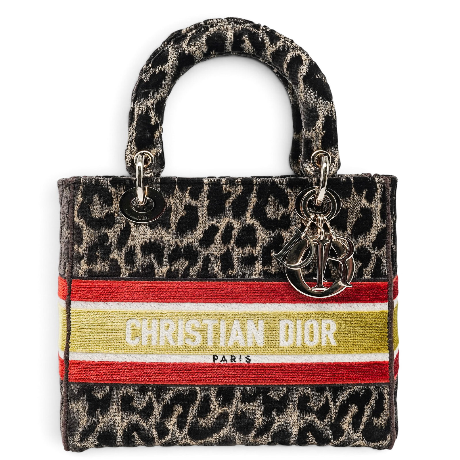 Christian Dior "Lady Dior" Leopard Velvet D-Lite Bag (1 of 10)