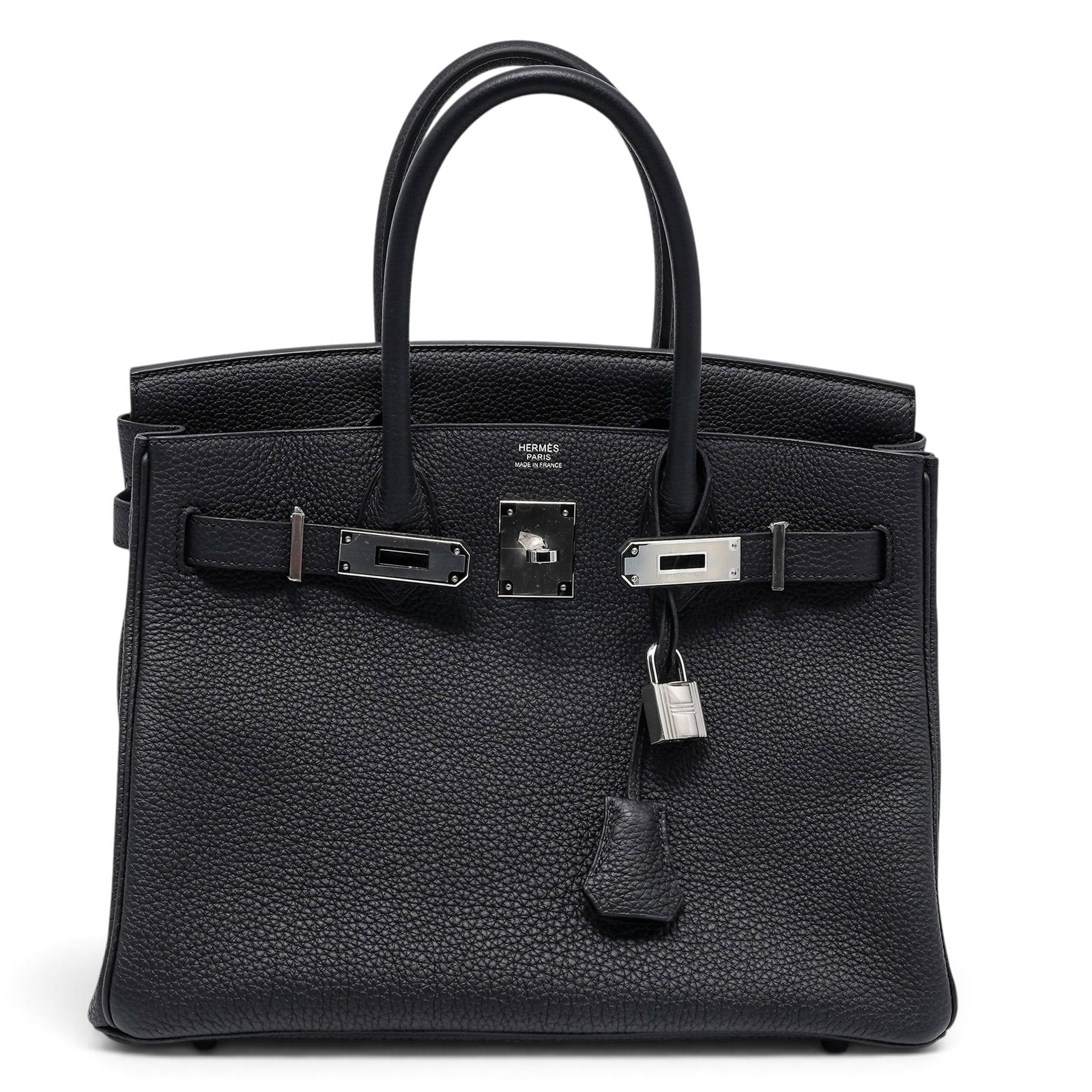 Hermes "Birkin" 30cm Black Togo Leather: Hermes "Birkin" 30cm Black Togo Leather Y (2020), France Hermès Birkin 30 crafted from Noir Togo leather with palladium-plated hardware. Includes the box, dust bag, lock, keys, clochette, receipt &