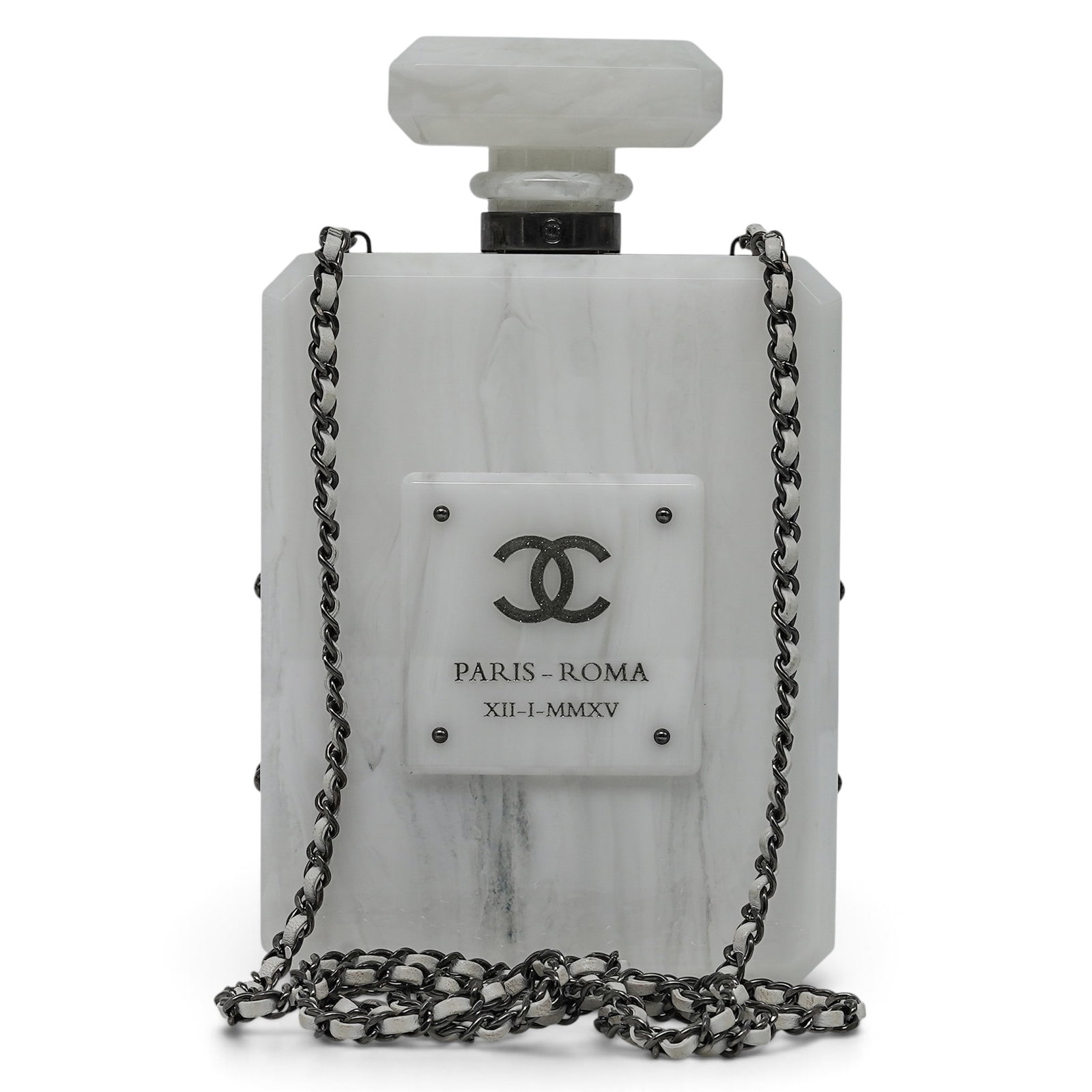 Chanel Marbled Plexiglass Perfume Bottle Metiers D Art Minaudière (1 of 11)