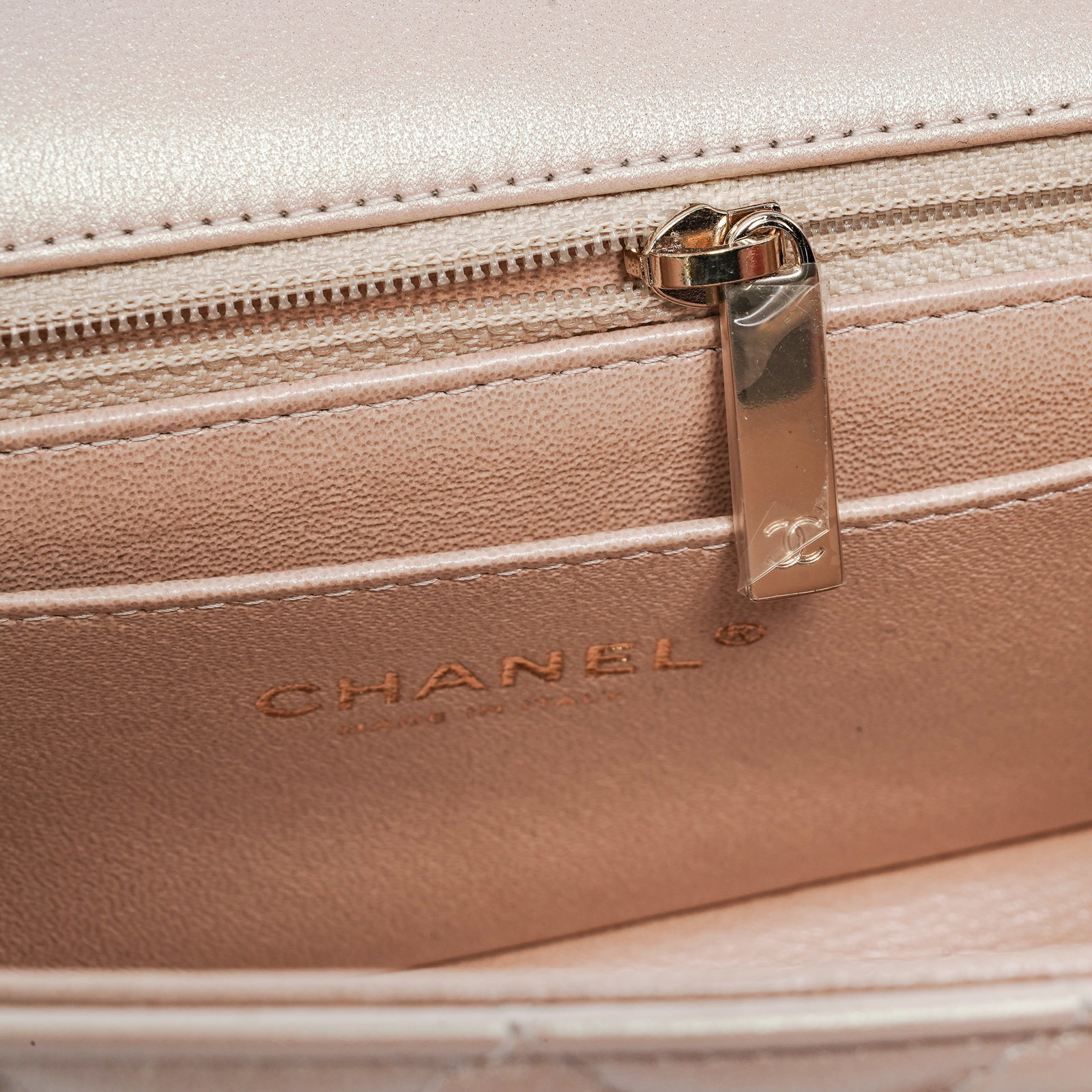 Chanel "Mini Rectangular" Flap Pearlescent Lambskin Leather - 12