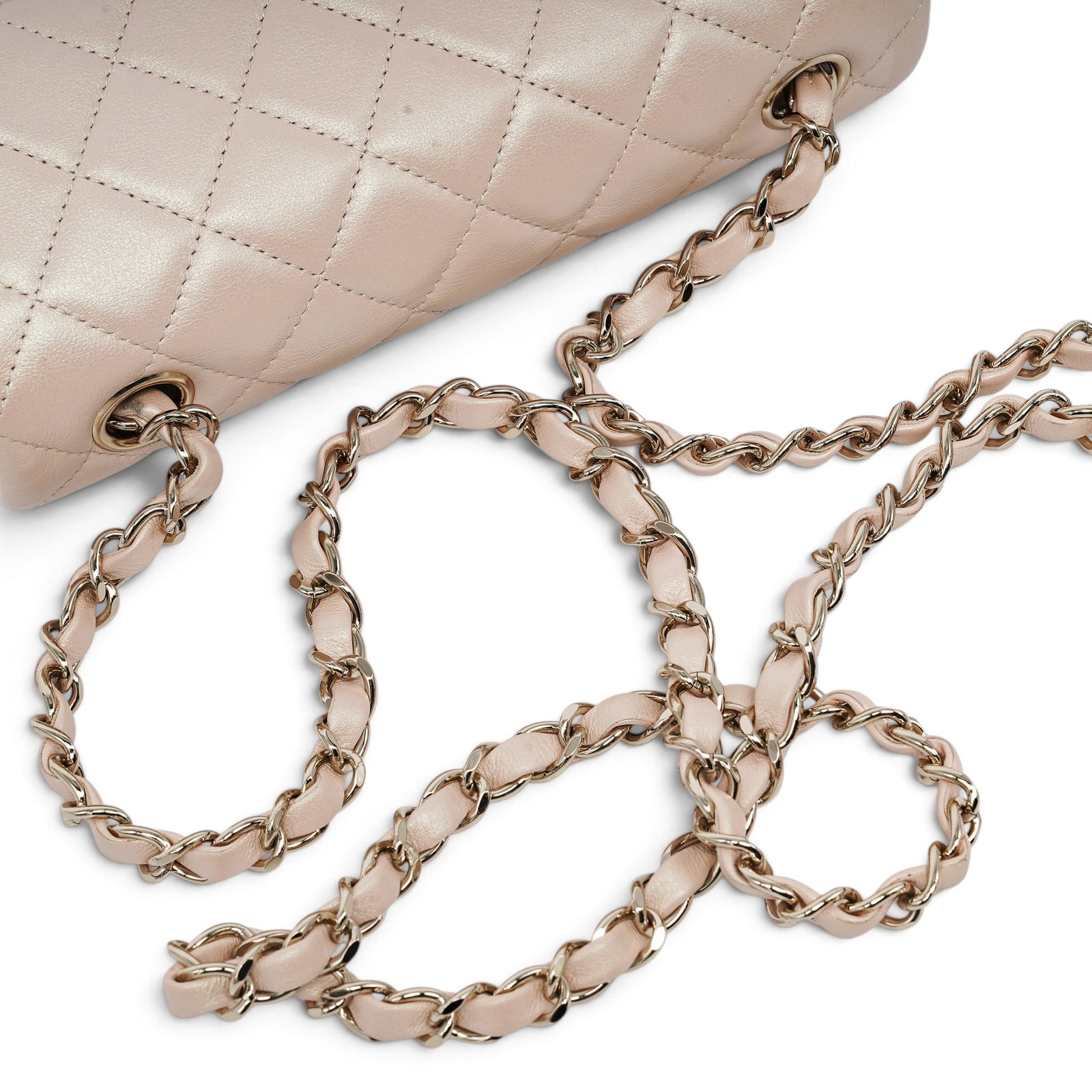 Chanel "Mini Rectangular" Flap Pearlescent Lambskin Leather - 13